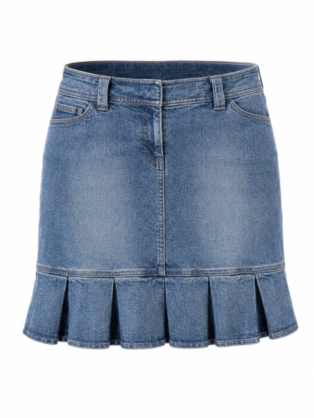 I.N.C. Vintage Y2K Low Rise Pleated Denim Mini Skirt Size 2